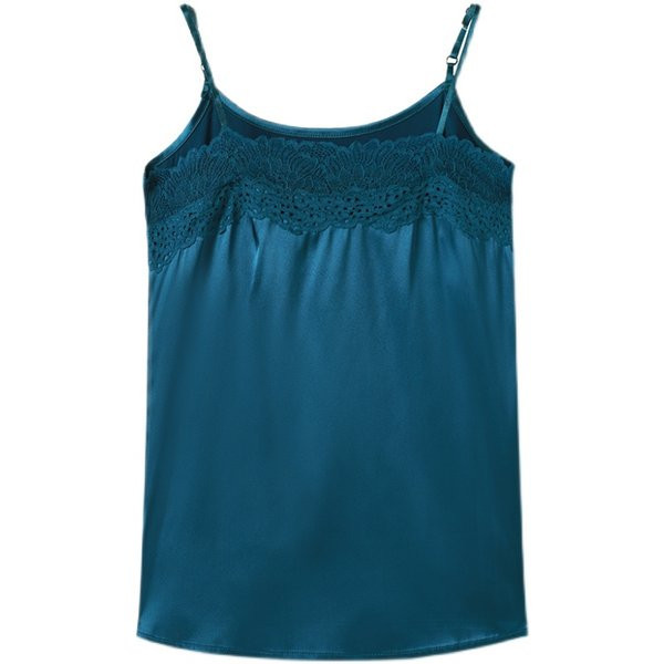 Γυναικεία καλοκαιρινή αμάνικη μπλούζα με λεπτούς ιμάντες και δαντέλα