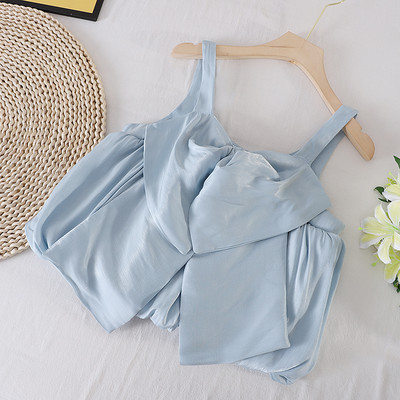 Γυναικεία άμανικη μπλούζα με κορδέλα σε διάφορα χρώματα