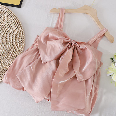 Γυναικεία άμανικη μπλούζα με κορδέλα σε διάφορα χρώματα