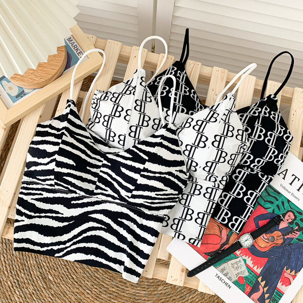 Mustri ja peenikeste rihmadega uus mudel naiste topp