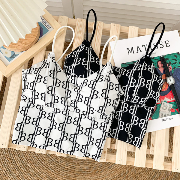 Mustri ja peenikeste rihmadega uus mudel naiste topp