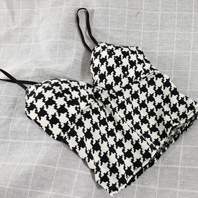 Lühike naiste topp spitsikaelusega ja õhukeste rihmadega