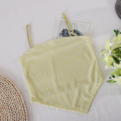 Κοντή γυναικεία αμάνικη μπλούζα με λεπτά τιραντάκια- διαφορετικά χρώματα