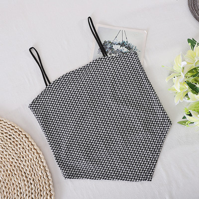 Κοντή γυναικεία αμάνικη μπλούζα με λεπτά τιραντάκια- διαφορετικά χρώματα