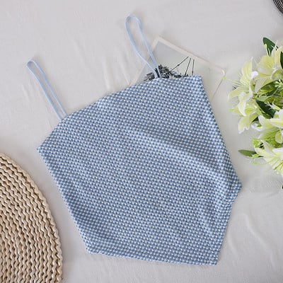 Κοντή γυναικεία αμάνικη μπλούζα με λεπτά τιραντάκια- διαφορετικά χρώματα