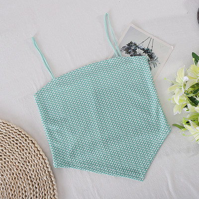 Κοντή γυναικεία αμάνικη μπλούζα με λεπτά τιραντάκια- διαφορετικά χρώματα