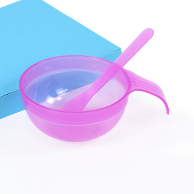 Set de bol și spatulă din plastic, potrivite pentru vopsirea părului