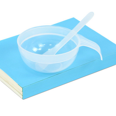 Set de bol și spatulă din plastic, potrivite pentru vopsirea părului