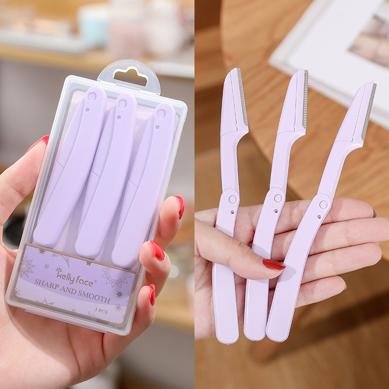 Σετ τριών πτυσσόμενων κοπτικών για τη διαμόρφωση των φρυδιών