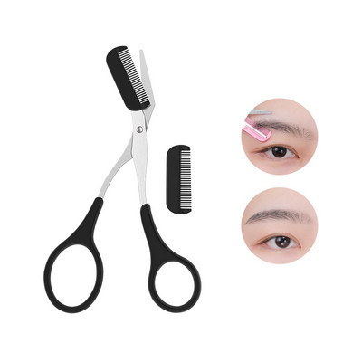 Käärid kammiga kulmude trimmimiseks