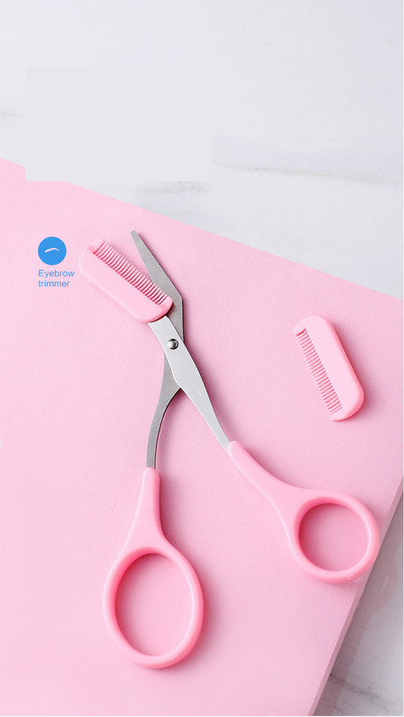 Käärid kammiga kulmude trimmimiseks