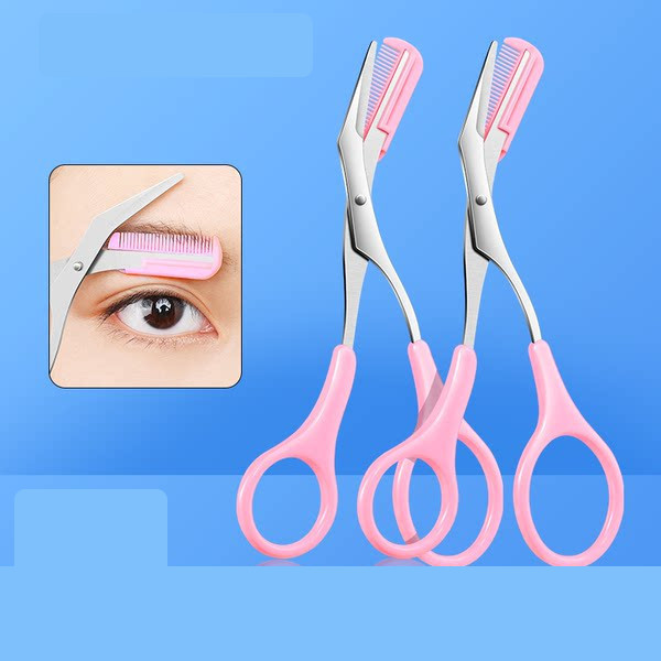 Käärid kammiga kulmude trimmimiseks