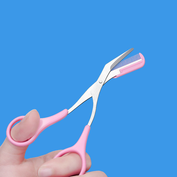 Käärid kammiga kulmude trimmimiseks