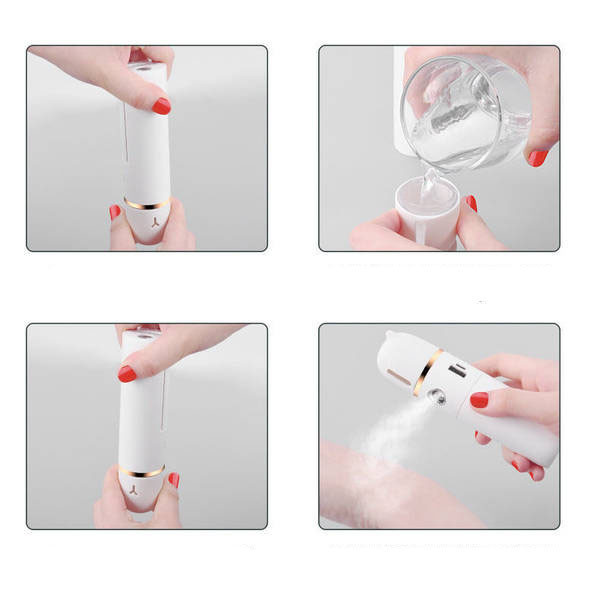 Pārnēsājams mitrinātājs sejas tīrīšanai