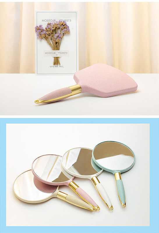 Преносимо огледало с дръжка подходящо за грим - два модела