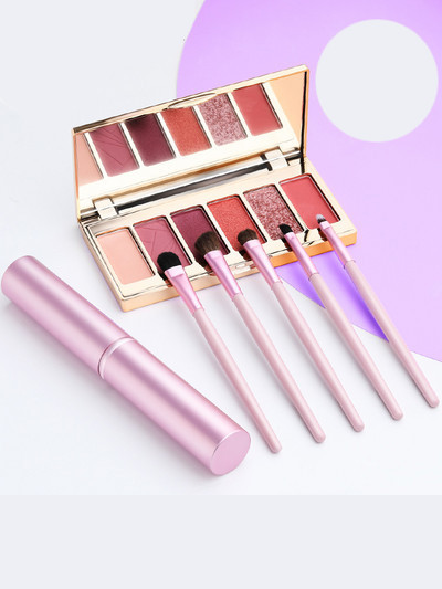 Φορητό σετ από 5 πινέλα μακιγιάζ