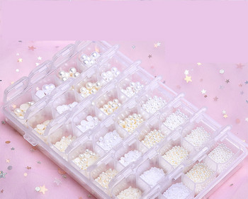 Комплект кутия с декорация перли за маникюр 