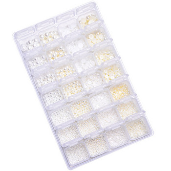 Комплект кутия с декорация перли за маникюр 
