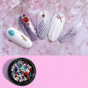 Цветни камъни за декорация на нокти