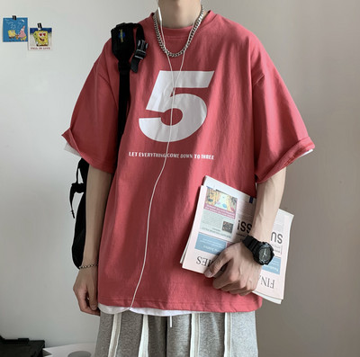 Ανδρικό μπλουζάκι με απληκέ - φαρδύ μοντέλο