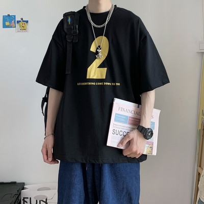 Ανδρικό μπλουζάκι με απληκέ - φαρδύ μοντέλο