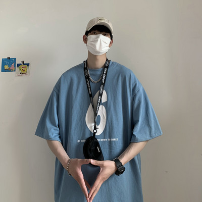 Ανδρικό μπλουζάκι με απληκέ - φαρδύ μοντέλο