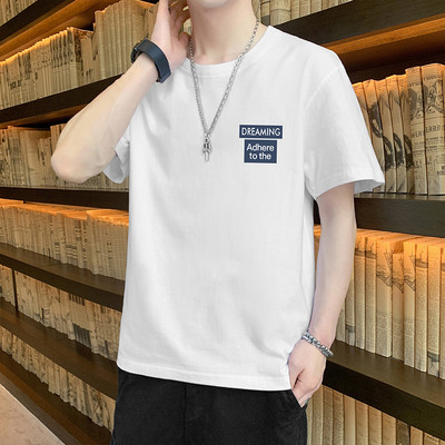 Ανδρικό μπλουζάκι νέου μοντέλου με οβάλ λαιμόκοψη και τύπωμα