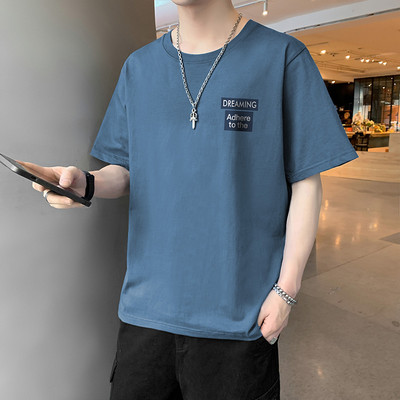 Ανδρικό μπλουζάκι νέου μοντέλου με οβάλ λαιμόκοψη και τύπωμα