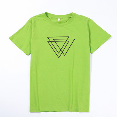 Ανδρικό βαμβακερό μπλουζάκι με επιγραφή και απλικέ σε σχήμα Ο