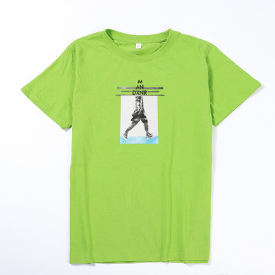 Ανδρικό βαμβακερό μπλουζάκι με επιγραφή και απλικέ σε σχήμα Ο