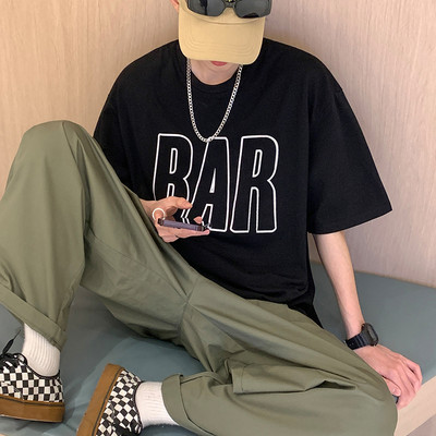 Casual meeste T-särk trükiga - lai mudel