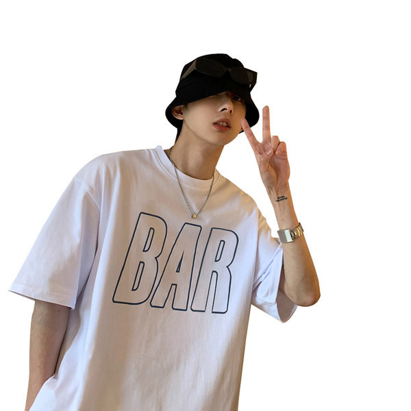 Casual meeste T-särk trükiga - lai mudel