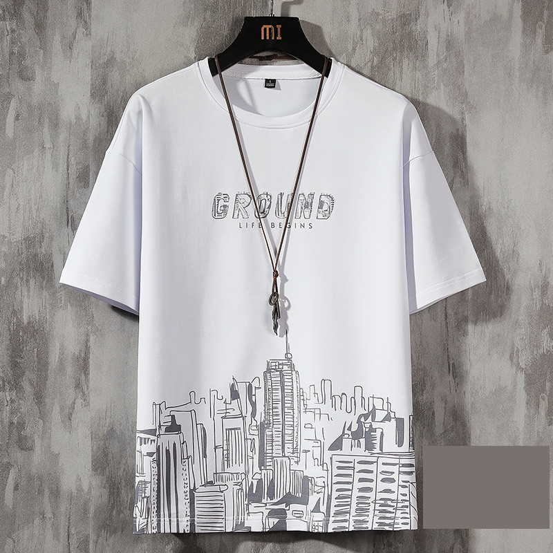 Ανδρικό μπλουζάκι με απλικέ και επιγραφές