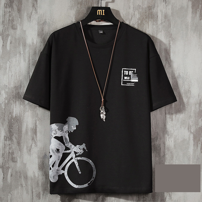 Ανδρικό μπλουζάκι με απλικέ και επιγραφές