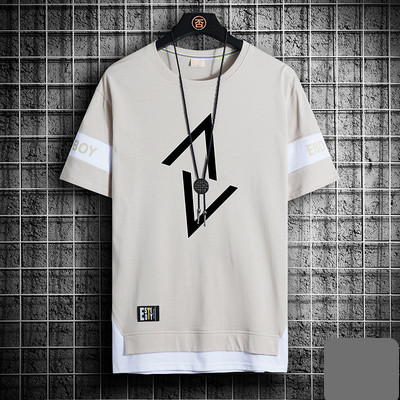 Muška elegantna majica s natpisom i aplikacijom