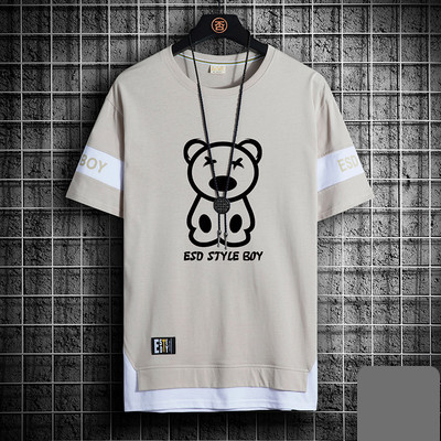 Muška elegantna majica s natpisom i aplikacijom