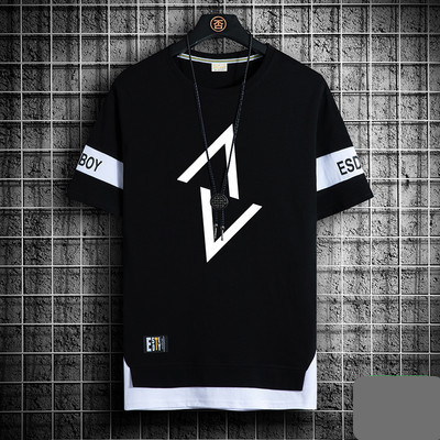 Muška elegantna majica s natpisom i aplikacijom