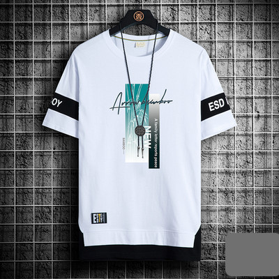 Muška elegantna majica s natpisom i aplikacijom