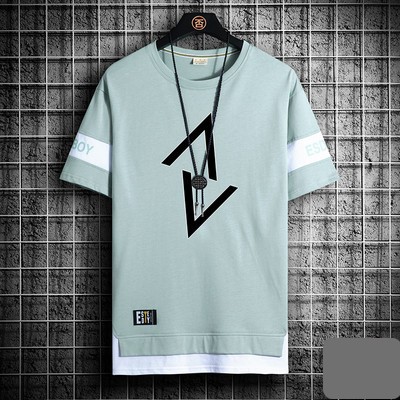 Muška elegantna majica s natpisom i aplikacijom