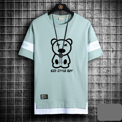 Muška elegantna majica s natpisom i aplikacijom