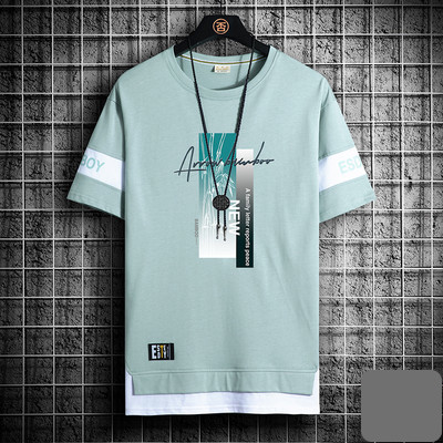 Muška elegantna majica s natpisom i aplikacijom