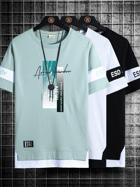 Muška elegantna majica s natpisom i aplikacijom