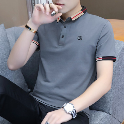 Ανδρική μπλούζα με κλασικό κολάρο και κουμπιά