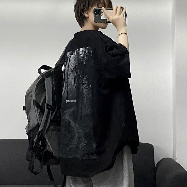 Tasuta mudel meeste t-särk aplikatsiooniga seljal - kuni 5XL