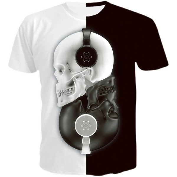 Meeste vabaaja t-särk aplikatsioonide ja 3/4 varrukatega