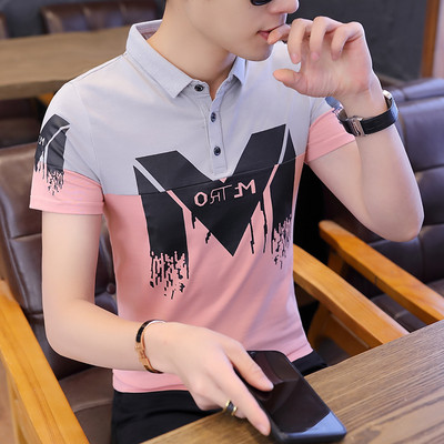 Klassikalise krae ja tikandiga meeste t-särk - mitu mudelit