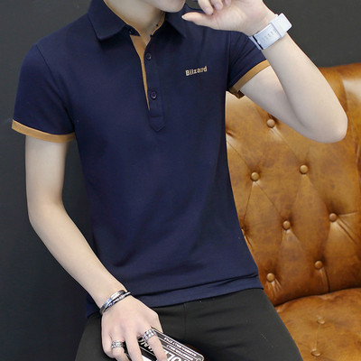 Klassikalise krae ja tikandiga meeste t-särk - mitu mudelit