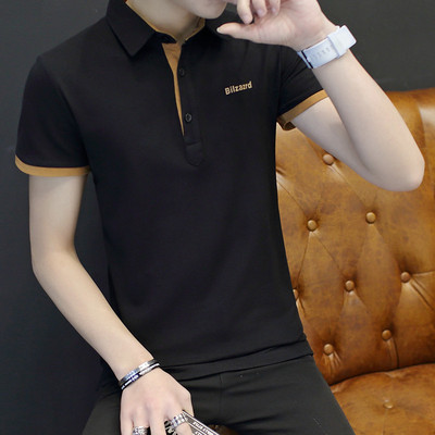 Klassikalise krae ja tikandiga meeste t-särk - mitu mudelit