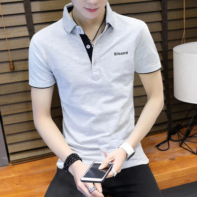 Klassikalise krae ja tikandiga meeste t-särk - mitu mudelit