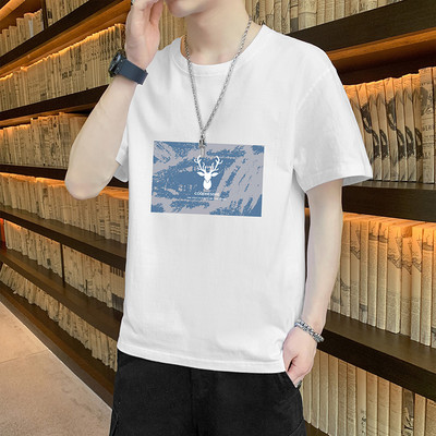 Meeste t-särgi liibuv mudel 3/4 varrukate ja pealdisega